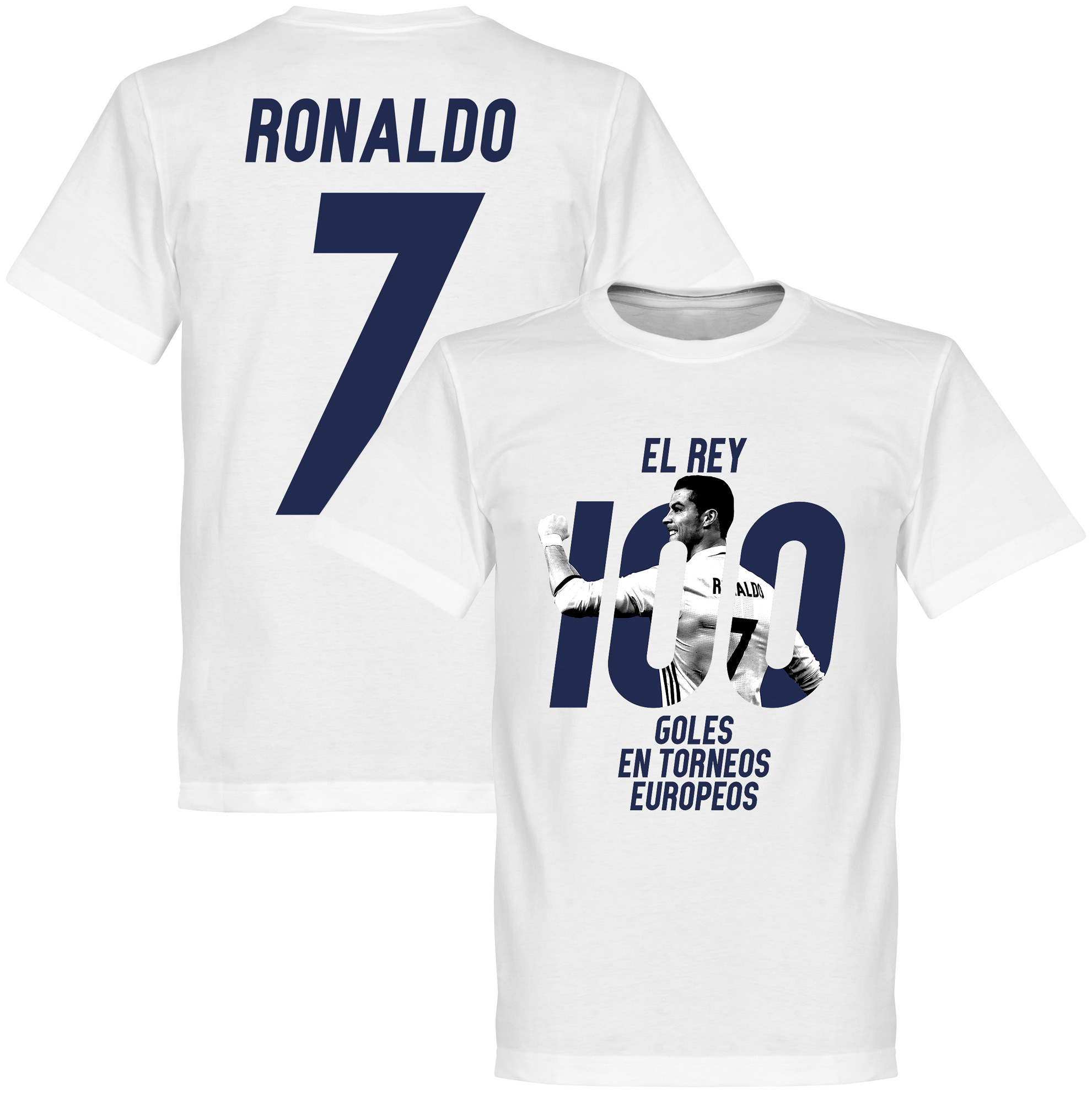 Real Madrid T-shirt Roanldo No7 El Rey Cristiano Ronaldo Vit