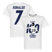 Real Madrid T-shirt Roanldo No7 El Rey Cristiano Ronaldo Vit