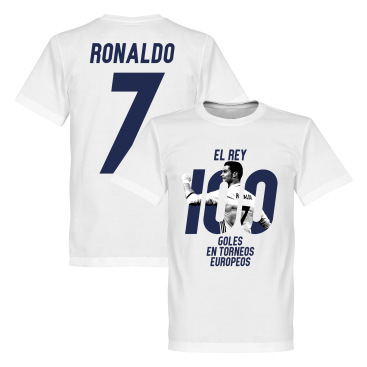 Real Madrid T-shirt Roanldo No7 El Rey Cristiano Ronaldo Vit