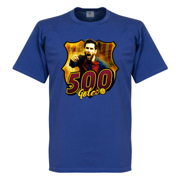 Barcelona T-shirt Messi 500 Club Goals Lionel Messi Blå