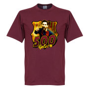 Barcelona T-shirt Messi 500 Club Goals Lionel Messi Rödbrun