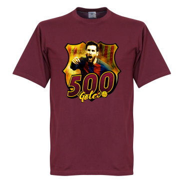 Barcelona T-shirt Messi 500 Club Goals Lionel Messi Rödbrun