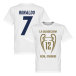 Real Madrid T-shirt Winners La Duodecima Ronaldo No7 Cristiano Ronaldo Vit