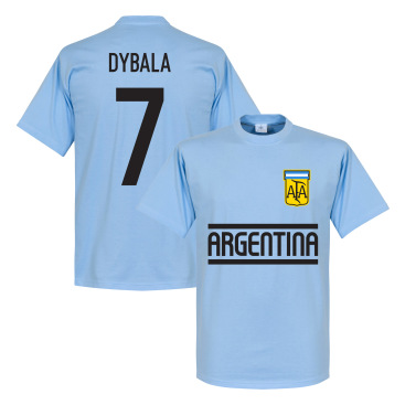 Argentina T-shirt Dybala Team Paulo Dybala Ljusblå