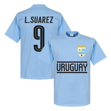 Uruguay T-shirt L Suarez Team Luis Suarez Ljusblå