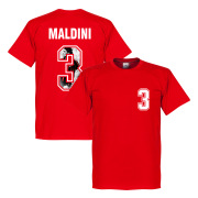Milan T-shirt Maldini 3 Gallery Paolo Maldini Röd