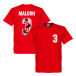 Milan T-shirt Maldini 3 Gallery Paolo Maldini Röd