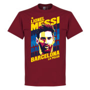 Barcelona T-shirt Messi Portrait Barn Lionel Messi Röd