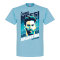 Argentina T-shirt Messi Portrait Lionel Messi Ljusblå