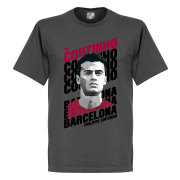 Barcelona T-shirt Coutinho Portrait Philippe Coutinho Mörkgrå