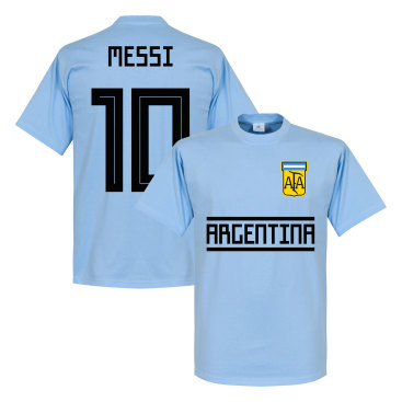 Argentina T-shirt Messi 10 Team Lionel Messi Ljusblå