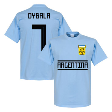 Argentina T-shirt Dybala 7 Team Paulo Dybala Ljusblå