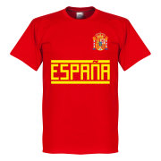 Spanien T-shirt Team Röd