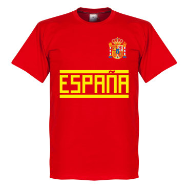 Spanien T-shirt Team Röd