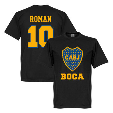 Boca Juniors T-shirt Boca Roman 10 Cabj Crest Svart