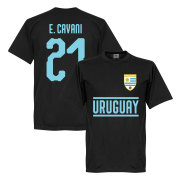 Uruguay T-shirt Cavani 21 Team Svart