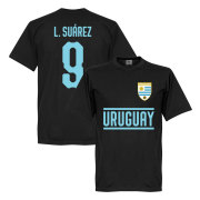 Uruguay T-shirt Suarez 9 Team Luis Suarez Svart