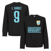 Uruguay T-shirt Suarez 9 Team Sweatshirt Luis Suarez Svart