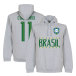 Brasilien Huvtröja Brazil Coutinho 11 Team Philippe Coutinho Grå