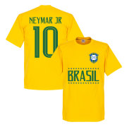 Brasilien T-shirt Brazil Jr 10 Team 10 Barn Neymar Gul