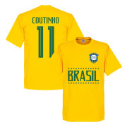 Brasilien T-shirt Coutinho 11 Team Philippe Coutinho Gul