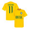 Brasilien T-shirt Coutinho 11 Team Philippe Coutinho Gul