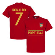 Portugal T-shirt Ronaldo 7 Team Cristiano Ronaldo Röd