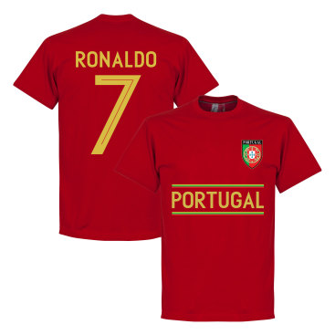 Portugal T-shirt Ronaldo 7 Team Cristiano Ronaldo Röd
