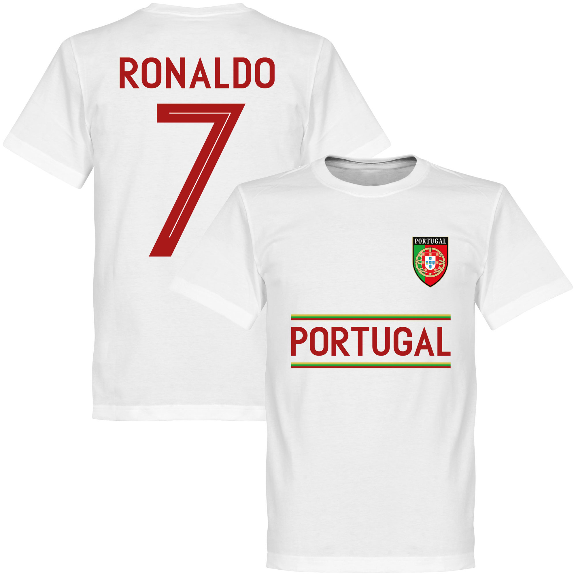 Portugal T-shirt Ronaldo 7 Team Barn Cristiano Ronaldo Vit