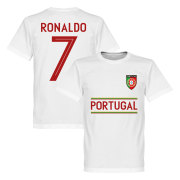 Portugal T-shirt Ronaldo 7 Team Barn Cristiano Ronaldo Vit