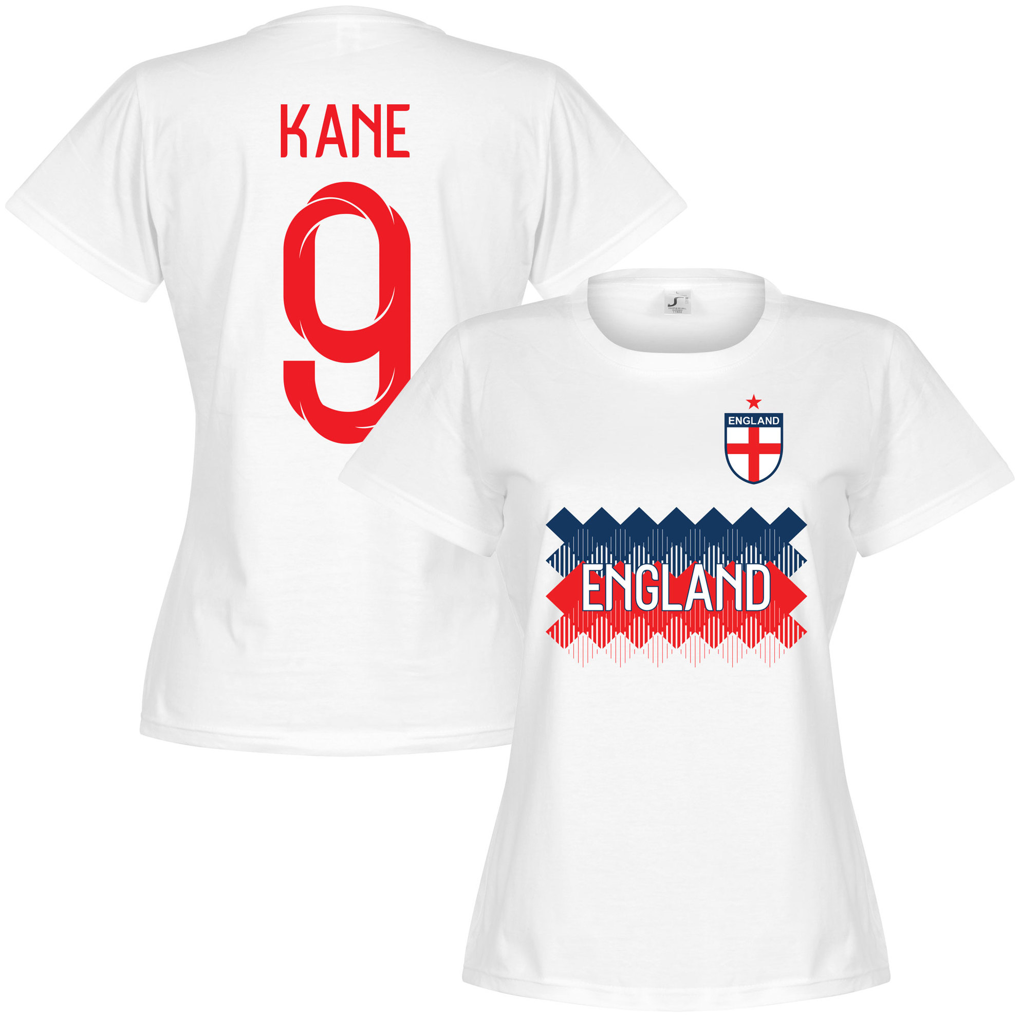 England T-shirt Kane 9 Team Dam Harry Kane Vit