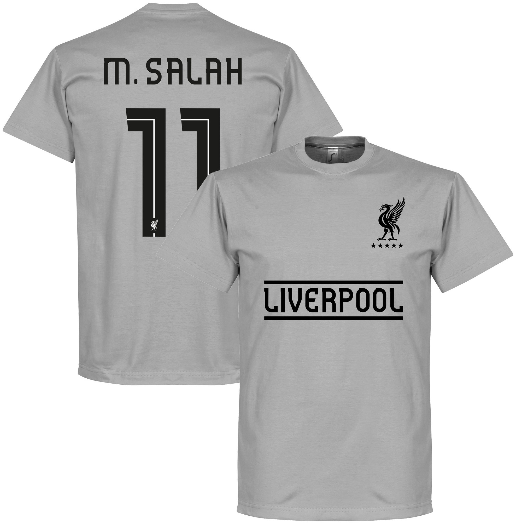 Liverpool T-shirt Salah 11 Team Mohamed Salah Grå