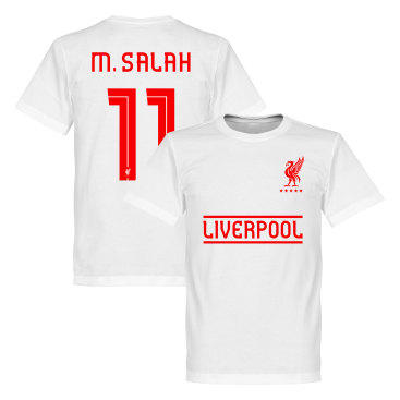 Liverpool T-shirt Salah 11 Team Barn Mohamed Salah Vit