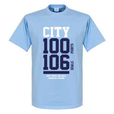 Manchester City T-shirt Man City 100 Ljusblå