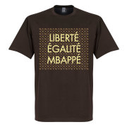 Psg T-shirt Liberté Égalité Mbappé Km Pattern Kylian Mbappe Brun