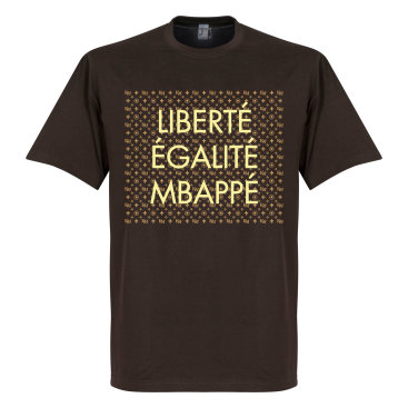 Psg T-shirt Liberté Égalité Mbappé Km Pattern Kylian Mbappe Brun