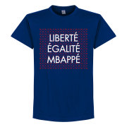 Psg T-shirt Liberté Égalité Mbappé Km Pattern Kylian Mbappe Blå