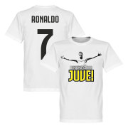 Juventus T-shirt Welcome To Juve Ronaldo Barn Cristiano Ronaldo Vit