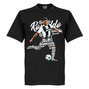 Juventus T-shirt Ronaldo Script Cristiano Ronaldo Svart