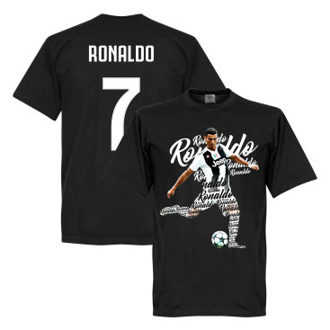 Juventus T-shirt Ronaldo 7 Script Cristiano Ronaldo Svart