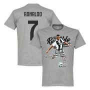 Juventus T-shirt Ronaldo 7 Script Cristiano Ronaldo Grå