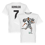 Juventus T-shirt Ronaldo 7 Script Cristiano Ronaldo Vit