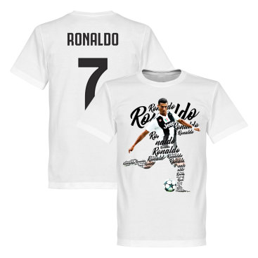 Juventus T-shirt Ronaldo 7 Script Cristiano Ronaldo Vit