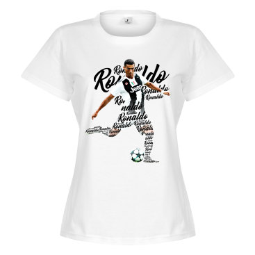 Juventus T-shirt Ronaldo Script Dam Cristiano Ronaldo Vit