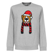manchester-united-traoja-christmas-dog-sweatshirt-graa-1