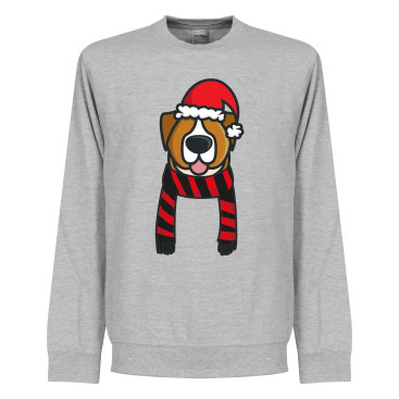 Manchester United Tröja Christmas Dog Sweatshirt Grå
