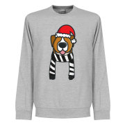 Newcastle Tröja Christmas Dog Supporters Sweatshirt Grå