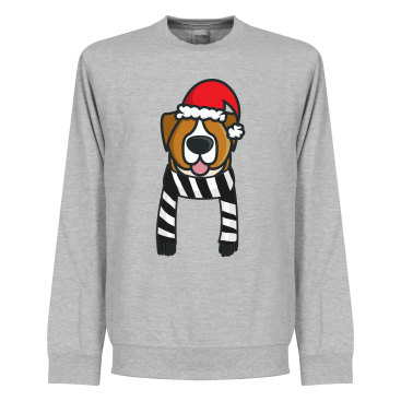 Newcastle Tröja Christmas Dog Supporters Sweatshirt Grå