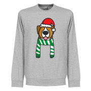 Vfl Wolfsburg Tröja Christmas Dog Supporters Sweatshirt Grå