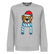 Manchester City Tröja Christmas Dog Supporters Sweatshirt Grå